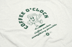 Retro Coffee Mascot T-Shirt Design Product Image 6