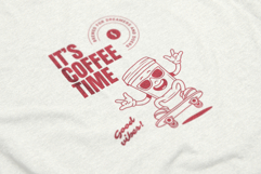 Retro Coffee Mascot T-Shirt Design Product Image 5
