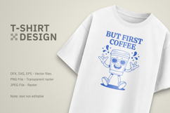 Retro Coffee Mascot T-Shirt Design Product Image 5