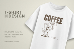 Retro Coffee Mascot T-Shirt Design Product Image 5