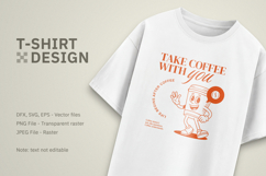 Retro Coffee Mascot T-Shirt Design Product Image 5