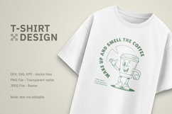 Retro Coffee Mascot T-Shirt Design Product Image 5