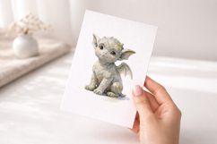 20 Cute Mythical Creatures Clipart, Watercolor Fantasy PNG Product Image 7
