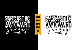 Sarcastic Awkward Sweary Svg, Sarcastic Svg Designs Product Image 1