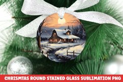 Christmas Round Ornament PNG | Christmas Sublimation | Santa Product Image 1