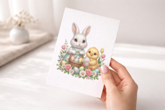 54 Easter Watercolor Clipart PNG, Cute Bunny Rabbit Product Image 10