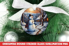 Christmas Round Ornament PNG | Christmas Sublimation | Santa Product Image 1