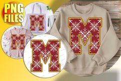 M Doodle Letter Style PNG Whimsical Winter Character! Product Image 1