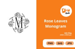 Rose Leaves Monogram Product Image 1