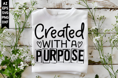 Created with a Purpose Svg, Inspirational Svg Designs Product Image 1