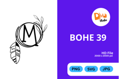 Bohe 39 Monogram - A Modern Boho Lettermark Set Product Image 1