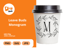Leave Buds Monogram Product Image 1