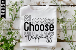 Choose Happiness Svg, Motivation Svg Designs Product Image 1