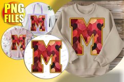 M Doodle Letter Valentine Festive Bright Design! Product Image 1