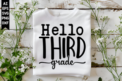 Hello third grade Svg, Back to School Svg Designs Product Image 1