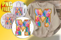 M Doodle Letter Valentine Loving Joyful Vibe! Product Image 1