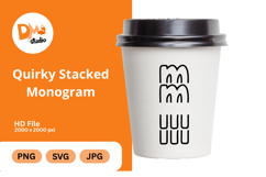 Quirky Stacked Monogram Product Image 1