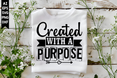 Created with a Purpose Svg, Christian Svg Designs Product Image 1