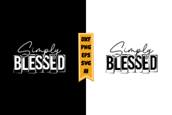 Simply Blessed Svg, Christian Svg Design Product Image 1