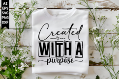 Created With A Purpose Svg, Christian Svg Designs Product Image 1