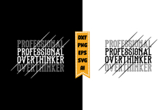 Professional Overthinker Svg, Sarcastic Svg Designs Product Image 1