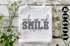 Wake up and smile Svg, Motivation Svg Product Image 1