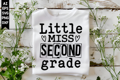 Little miss second grade Svg, Back to School Svg Design Product Image 1