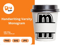 Handwriting Varsity Monogram Product Image 1