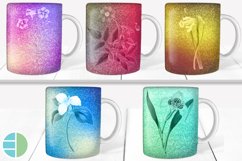 Flowers Mug Sublimation Bundle Watercolor Mug Wrap Designs Product Image 5