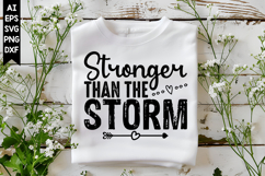 Stronger Than the Storm Svg, God Svg Design Product Image 1