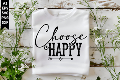 Choose Happy Svg, Motivation Svg Designs Product Image 1