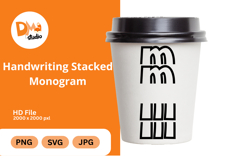 Handwriting Stacked Monogram Product Image 1