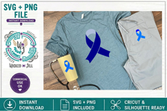 AWARENESS RIBBON HEALTH W/MONOGRAMS RIBBON#10 SVG CUT FILES Product Image 3