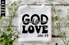 God Is Love Svg, Christian Svg Designs Product Image 1