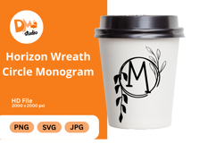 Horizon Wreath Circle Monogram Product Image 1