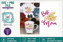 Best MOM with Flower Design #01 SVG Cut File Product Image 1