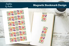 Vibrant Heart Magnetic Bookmark, Love Printable Bookmark Product Image 1