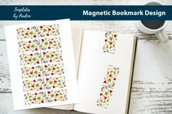 Vibrant Heart Magnetic Bookmark, Love Printable Bookmark Product Image 1