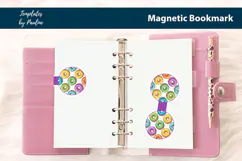 Kawaii Donut Magnetic Bookmark Printable for Journaling Product Image 3