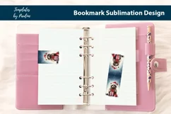 Christmas Raccoon in Sant Hat Printable Magnetic Bookmark Product Image 3