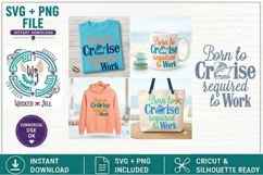 SVG Cruise Ship Boxed Born to Cruise Forced To Work Bundle Product Image 12