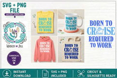 SVG Cruise Ship Boxed Born to Cruise Forced To Work Bundle Product Image 13