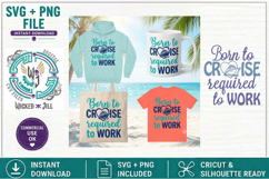 SVG Cruise Ship Boxed Born to Cruise Forced To Work Bundle Product Image 14