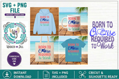 SVG Cruise Ship Boxed Born to Cruise Forced To Work Bundle Product Image 15