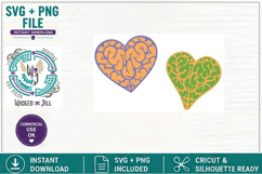 Brain Hearts Zombie Halloween SVG Cut File Product Image 1