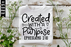 Created with a Purpose Svg, Inspirational Svg Designs Product Image 1