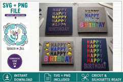 BIRTHDAY CARD FRONTS SVG DIY CRICUT SILHOUETTE CARD MAKING Product Image 1