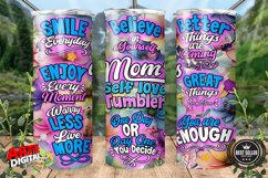 Mother&#039;s Day Tumbler Wrap PNG Mom Daily Affirmations tumbler Product Image 2