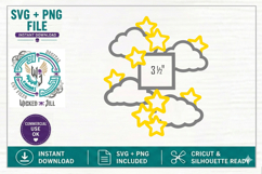STARS AND CLOUDS SCRAPBOOK TEMPLATE OVERLAY SCG CUT FILE Product Image 7