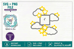 STARS AND CLOUDS SCRAPBOOK TEMPLATE OVERLAY SCG CUT FILE Product Image 4